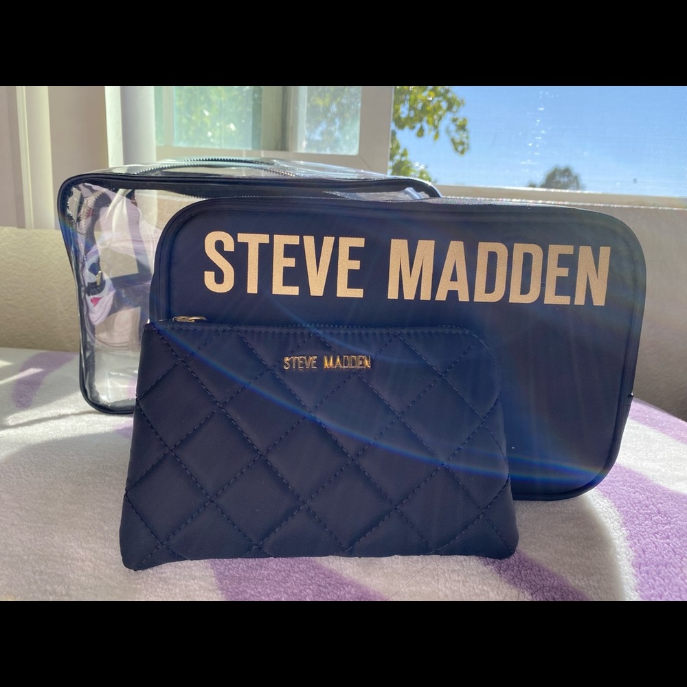 Steve Madden 3pc Cosmetics bag.